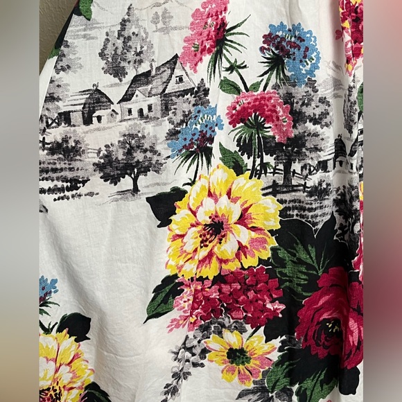 Anthropologie Cottagecore Dress (Unique Farmhouse Pattern) (NWOT) - Picture 8 of 13